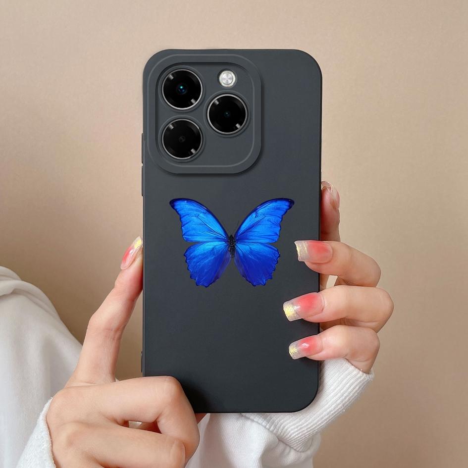 Compatible For Infinix Note 40X Zero 40 Smart 9 Hot 50 50i 50Pro Plus 5G 4G Soft Case Pretty Butterfly Fancy Sunflower Silicone Shockproof For Infinix