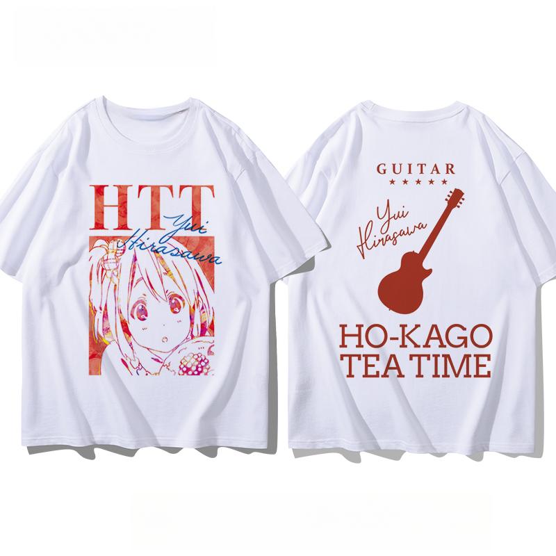 K-ON Hirasawa Yui Anime Cosplay T-shirt Short Sleeve Unisex Men Woman Tee