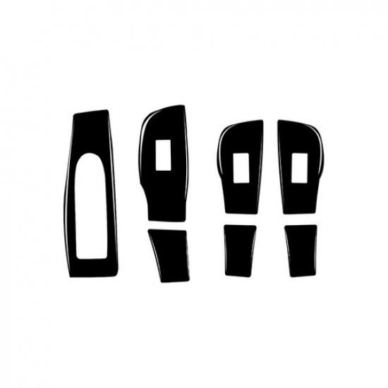 Bright Black PVC Interior Door Window Button Frame Cover For Mazda 3 Axela 20+