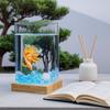 High Transparency Betta Fishtank Round/Square Ecological Tank Desktop Fish Tank  Desktop Decoration