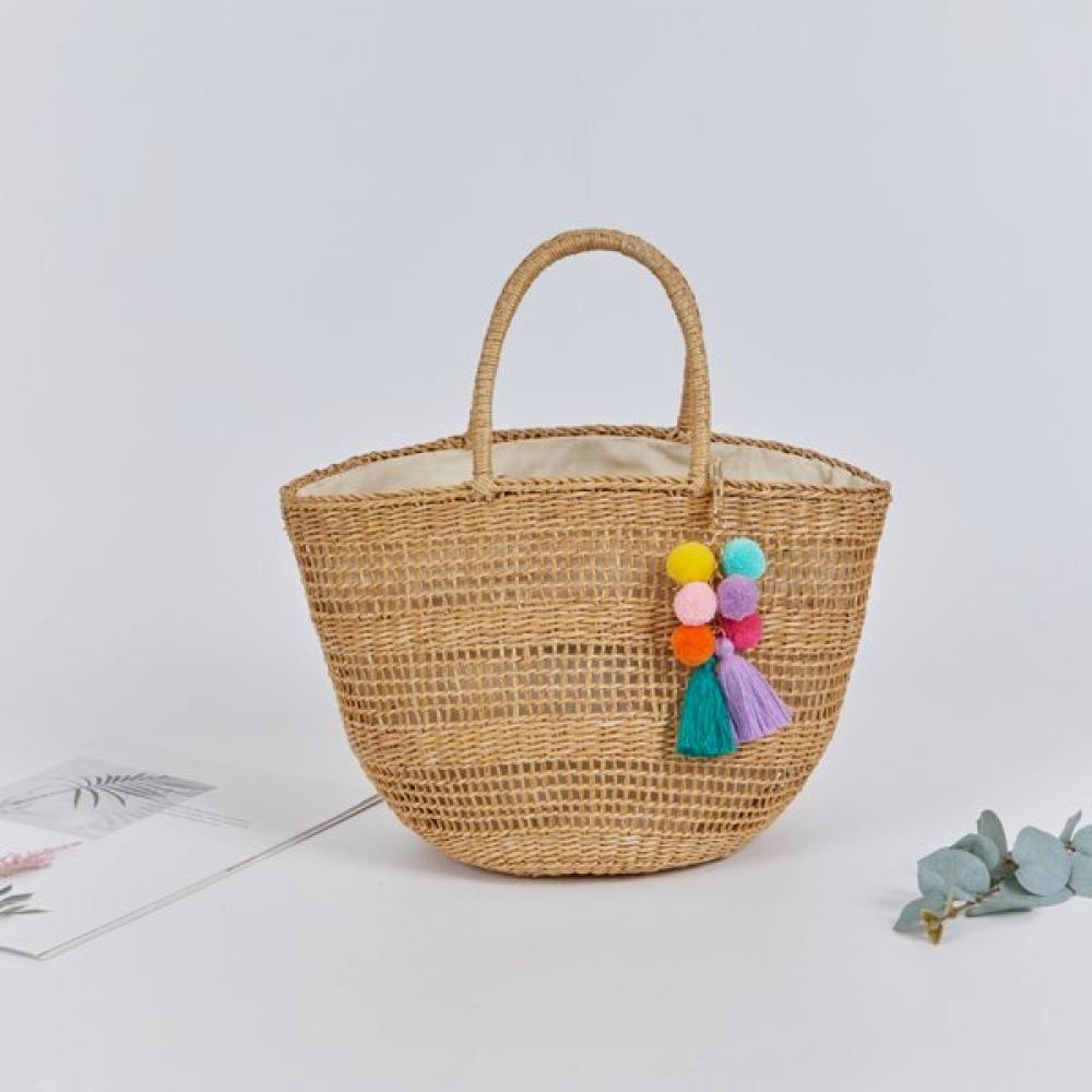 

Lala Handcrafted Weave Tote Bag Charm Included Lala2b182 Single option