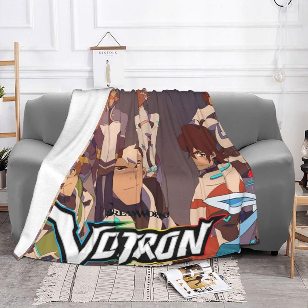 Voltron Legendary Defender Flannel Blankets Action Animation Warrior Funny Throw Blanket for Home 125*100cm Bedspread