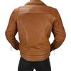NOORA Men's Tan Brown Leather Jacket With Zipper & Pockets | Men's Motorcycle Jacket | Classical Western Jacket