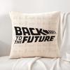B-Back To The Future Cushion Cover Summer Coolness Linen Fabric Double-Sided Printing Pillow Case Sofa Home Decor Gift