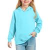 Big Kids' Solid Hoodie - Unisex Pullover Sweatshirt