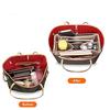 Large Capacity Felt Liner Makeup Bag with Detachable Medium Bag Organizer