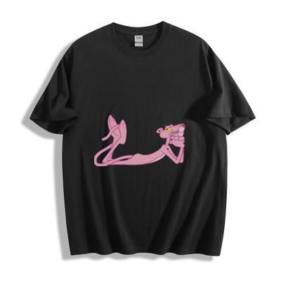 Pink Panther Cartoon Unisex T-Shirt  Retro Classic Animation Graphic Tee Unisex T-Shirt