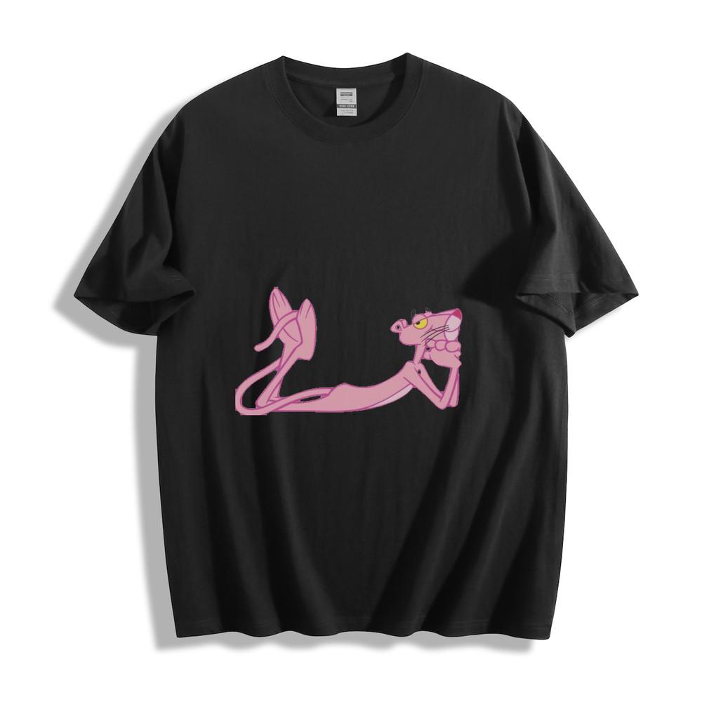 Pink Panther Cartoon Unisex T-Shirt  Retro Classic Animation Graphic Tee Unisex T-Shirt S