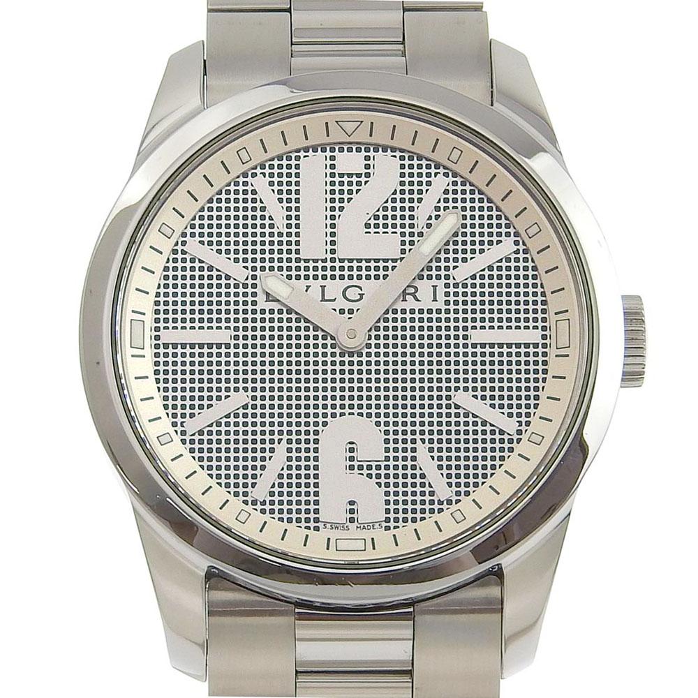 

BVLGARI Solo tempo Watches ST37S Silver blackDial Stainless Steel Quartz Analog display mens Used