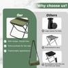 2-in-1 Portable Folding Outdoor Chair with Shoulder Strap, Lightweight Durable Chair for Camping, Hiking, Fishing and Travel