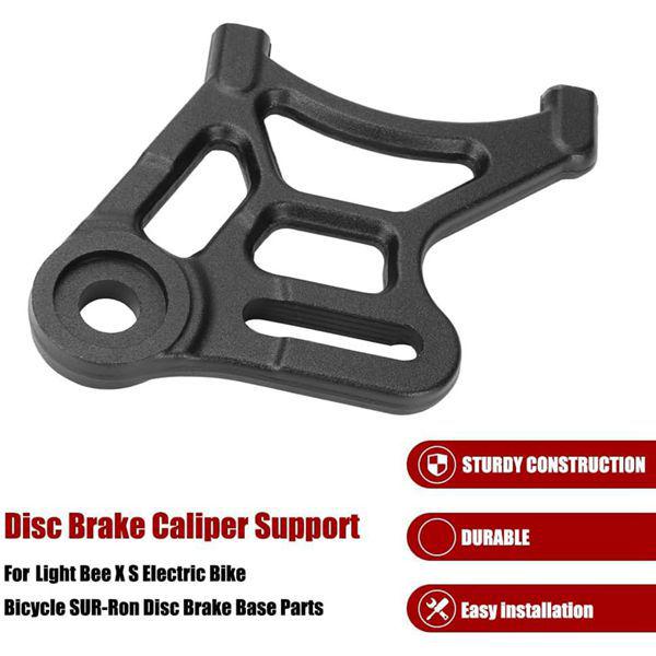 Black Aluminum Alloy Motorcycle Rear Disc Brake Bracket for Light Bee SurR - 1 Piece
