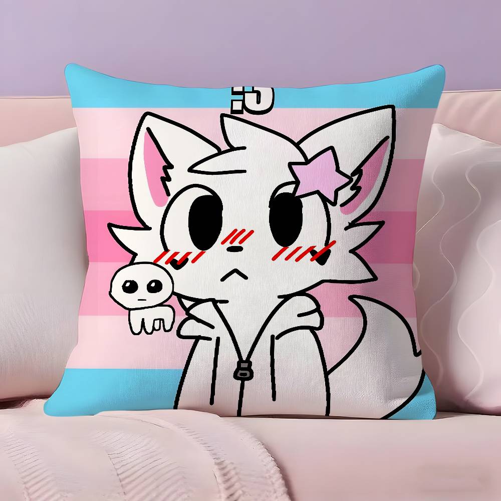 Cute Cat B-Boykisser Pillow Case Pillowcase Ultra Soft Skin Friendly Fabric Cloud Like Comfort & Concealed Zipper