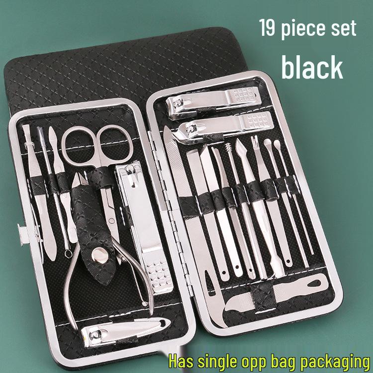 Set de Herramientas de Manicura Tycoon Gold de 19 Piezas con Diseño de Diamantes