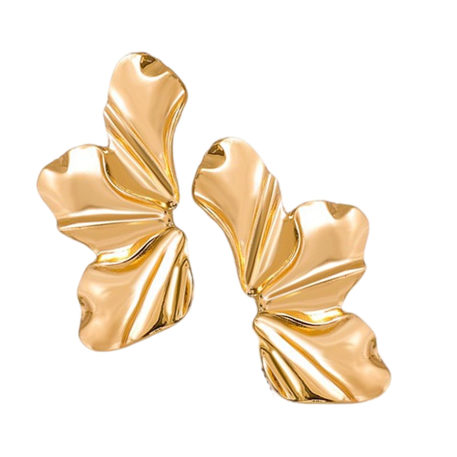 

Модные прочные серьги из сплава с уникальными лепестковыми узорами для офисных работников и студентов золотой