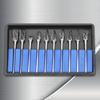 Double Edged   Cutter, 10pcs Tungsten Carbide Steel Burrs, 3*6mm High Hardness Carving Tool Set for Cast Iron, Metal Carving, Shaping with