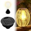 Solar Lamp Base with LED Bulb Atmosphere Decorate Light Holder Anto On & Off Courtyard Light Base for Outdoor Camping Picnic