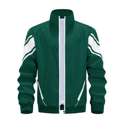 Spring Autumn Men's Sports Outdoor Casual Loose and Versatile Stand-Collar Jackets Coats Long-Sleeved Contrast Color Tops