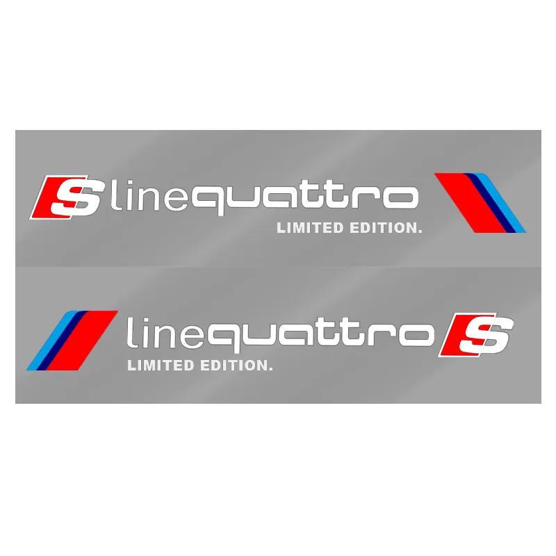 2pcs Reflective Car Door Side Sticker Body Graphics Vinyl Decal For  Qwe12 S5 S6 S7 S4 S8 TT TTS A4 B8 A3 B6 A6 B7 Q5 Q7 A5 SLINE
