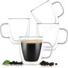 Cappuccino Latte for Juice Milk Glass Cup Coffee Mug Tea Cup Dinking Glasses Insulated Glass Cup