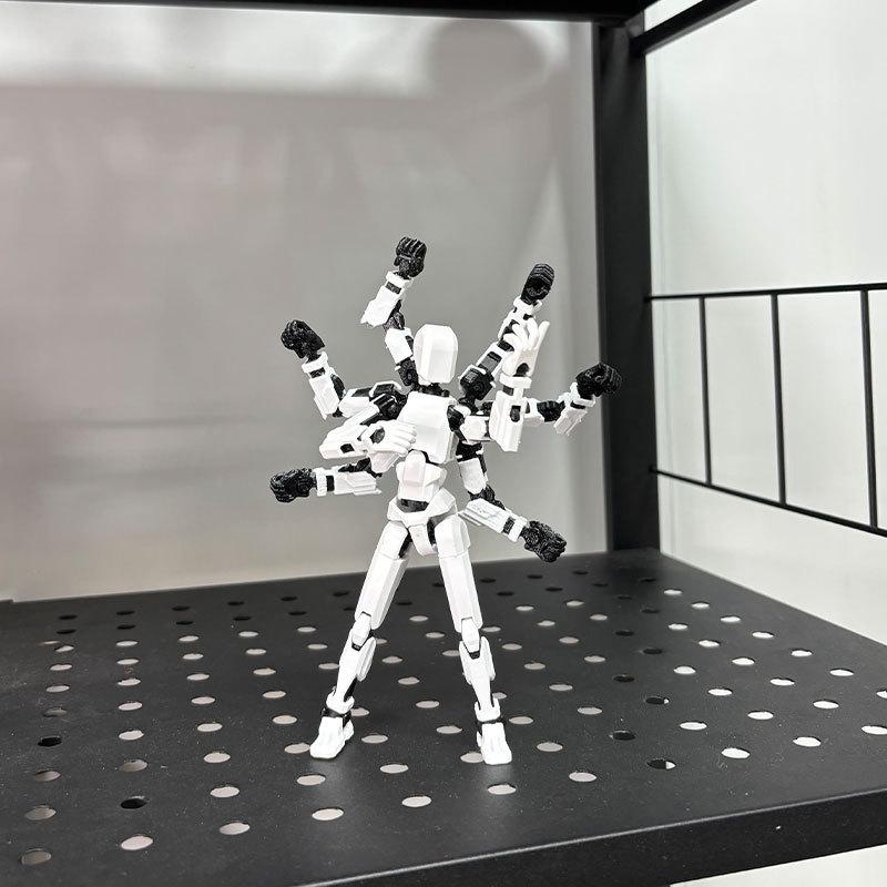 T 13 Full Joint Action Figure Cartoon Full Body Robot Eight Arms Desktop Decorations For Fans And Collectors Adjustable Joints