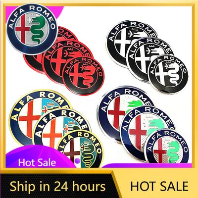 Car Stickers For Alfa Romeo 4pcs 40mm 50mm 56mm Car Wheel Hub Logo Sticker Rim Center Caps Cover Badge Decal ForAlfa Romeo 147 1
