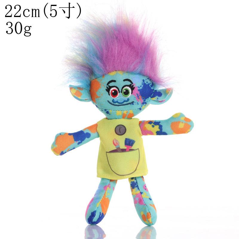 Cartoon Animation Trolls 2 Plush Doll for Children, Poppy Blanche, Anime Character, Cute Christmas Gift, New, 27-32cm