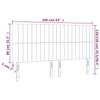 Vidaxl Zagłówek Do Łóżka Z Led Ciemnobrązowy 160X5X118/128 Cm Tkanina