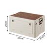 Baulone Pieghevole da Esterno con Coperchio in Legno per Campeggio e Picnic