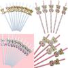 Teddy Bear Party Paper Straws For Cake Decor And Drink Presentation