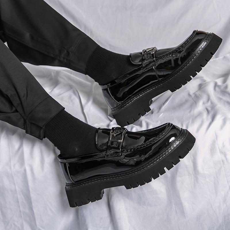 Fashion Thick Soled Men's Shoes Classic  Design Styles Outdoor Fashion Street Party Daily Young People Versatile Leather Shoes