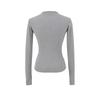 Chic French V-Neck Zipper Long Sleeve Slim Fit T-Shirt for Women, Autumn/Winter High-End Style.