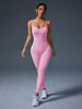 Women's Backless Seamless Ribbed Jumpsuit: Slimming Tank Bodysuit for Yoga