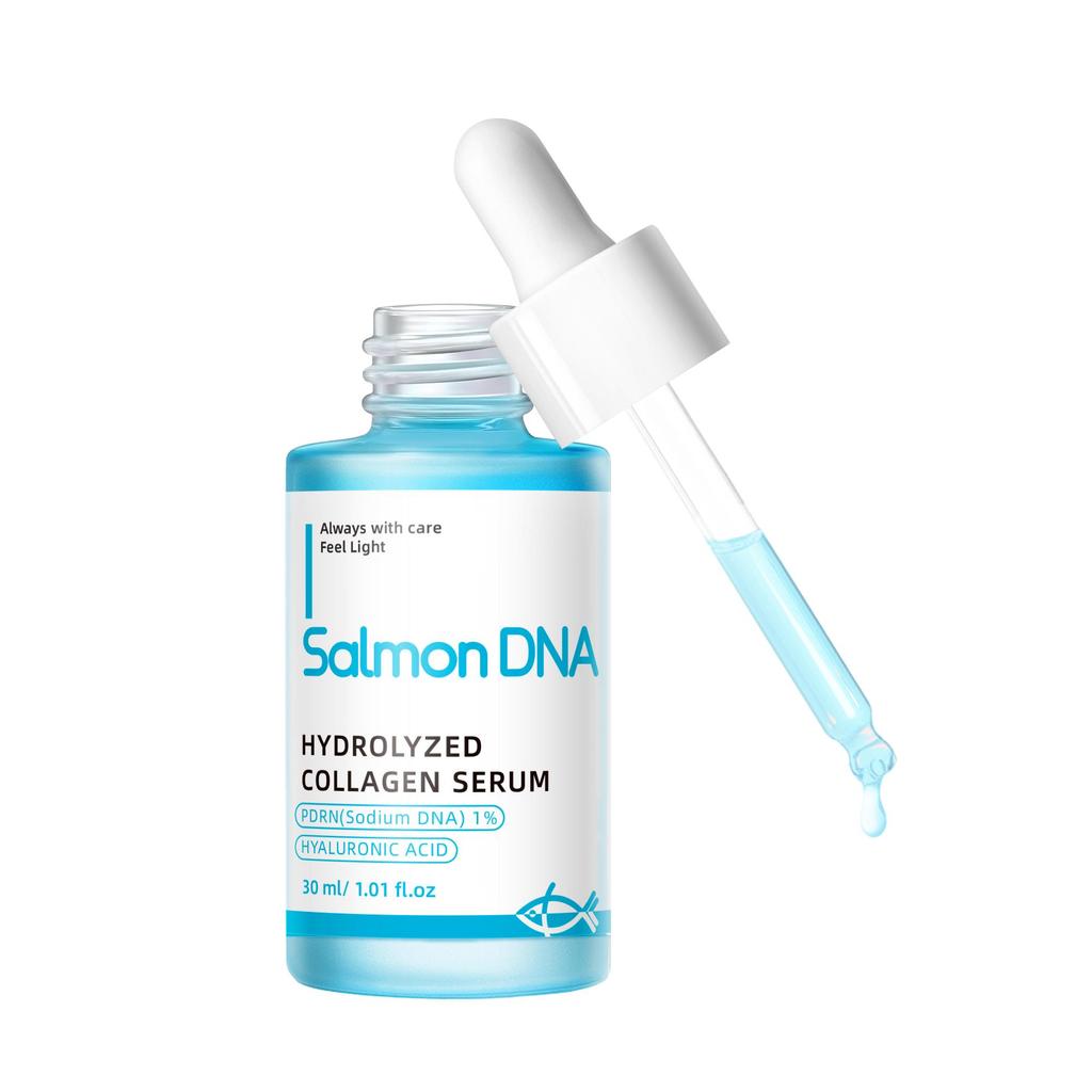 Salmon DNA PDRN & Hydrolyzed Collagen Serum - Anti-Aging Face Essence for Firming & Brightening - 30ml