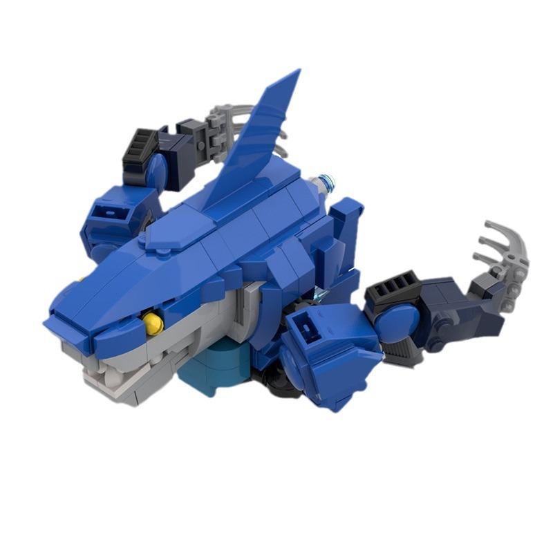 Bricks Compatible With Sharkman Assemble Mecha Creative Model Intellectual Toy Birthday Gift Ornament