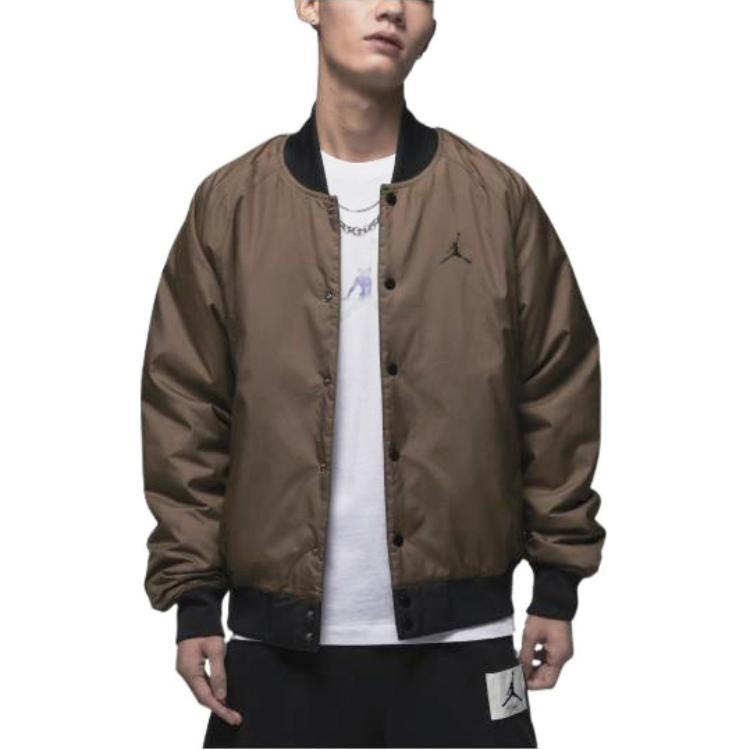 Jordan Jackets Men's Brown Baseball Collar Moderate DV9792-274