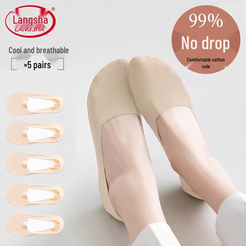 Langsha Women s Invisible Low-Cut Boat Socks One Size