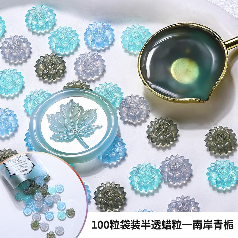 100pcs/500g Mixed Color Semi Transparent Wax Particles Semi Transparent Lacquer Wax Seal Wedding Invitation Wax Seal