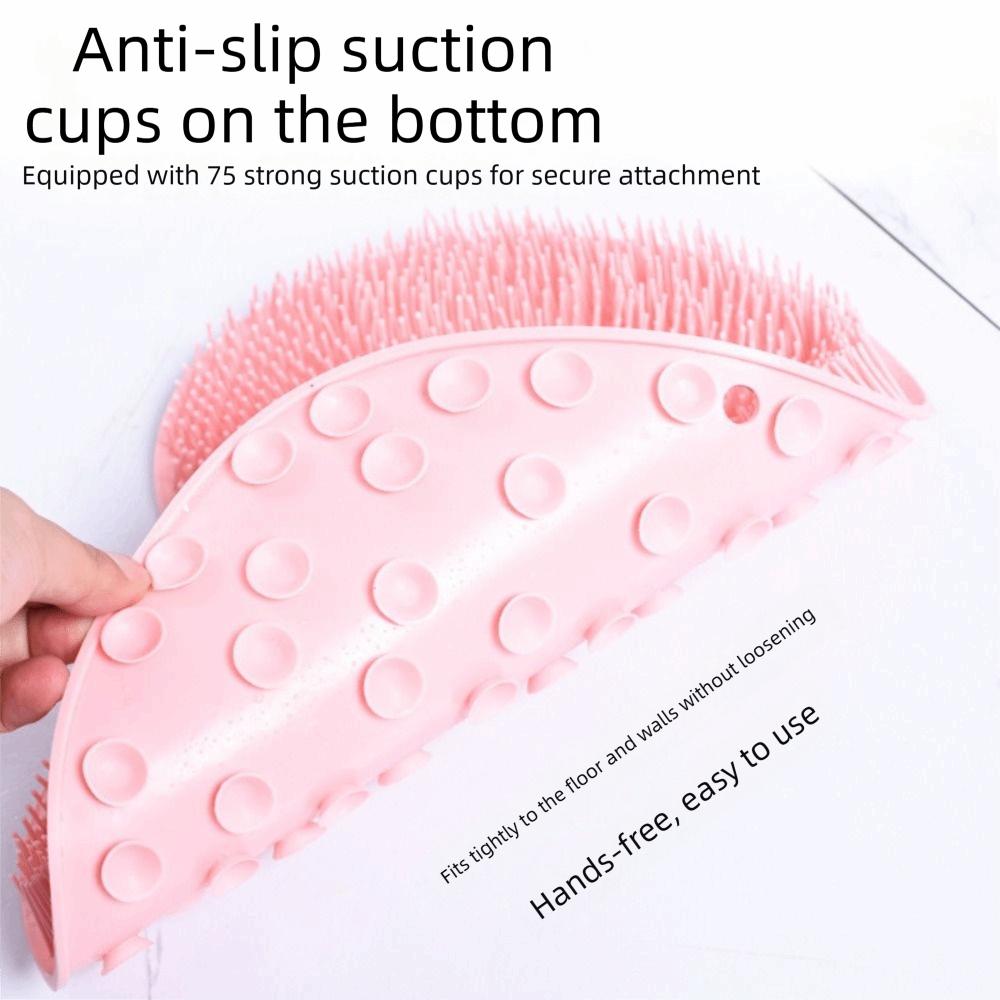 Suction Cup Shower Feet Cleaner Anti-Slip Back Scrubber Exfoliating Foot Brush  Massage