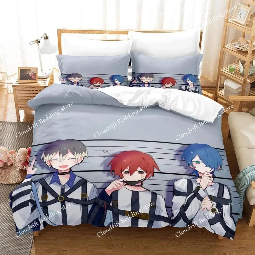 MILGRAM Single Double Queen King Size Bedding Set Boys Bedroom Duvet Cover Set 3D Printed Anime Bed Sheet Set