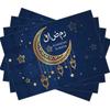 Ramadan Kareem Placemats Holiday Party Decor Navy Blue Moon Eid Al-Fitr Mubarak Kitchen Dining Table Mats Ramadan Decorations