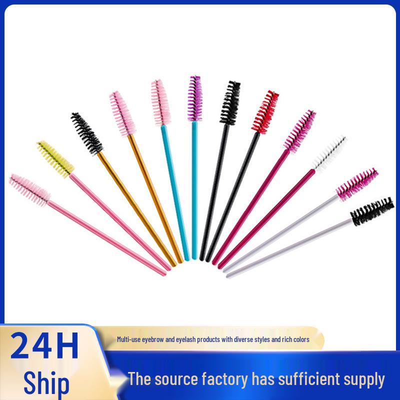 50-Pack Disposable Eyelash & Eyebrow Comb Brushes for Makeup