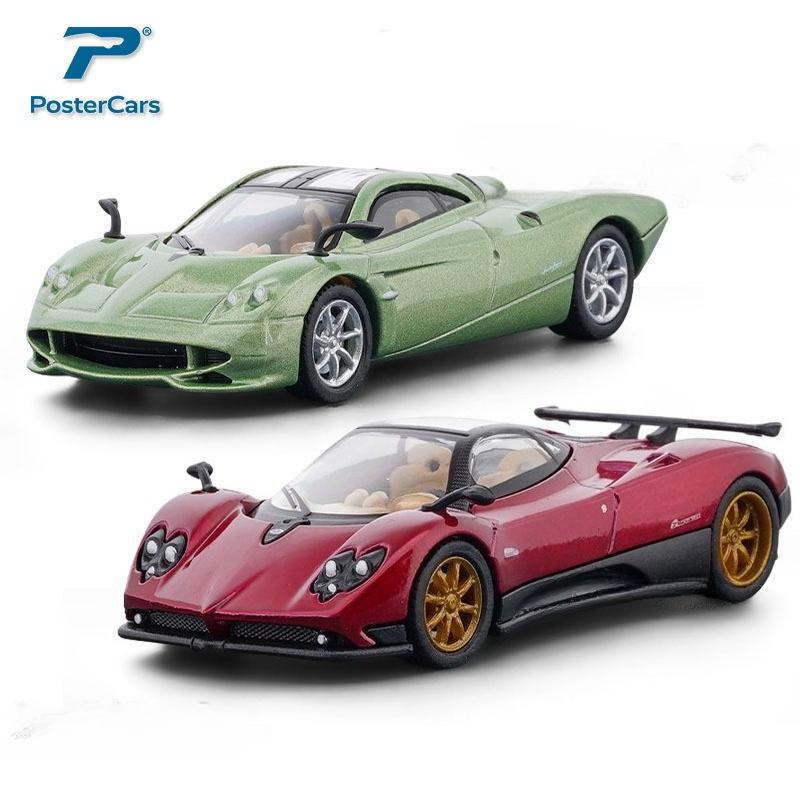 PosterCars 1/64 Pagani Zonda Supercar Alloy Model Simulation Diecast Huayra Toy Vehicle Colelction Miniature Voiture Boy Gift
