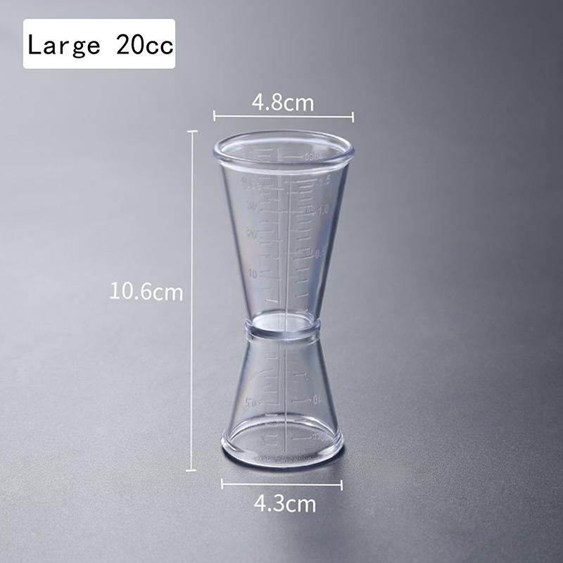

1 шт. мерный стаканчик для коктейлей для домашнего бара, вечеринки, пластиковая унция, мерный стаканчик, мерная градуированная чашка, шейкер для коктейлей, джиггер M