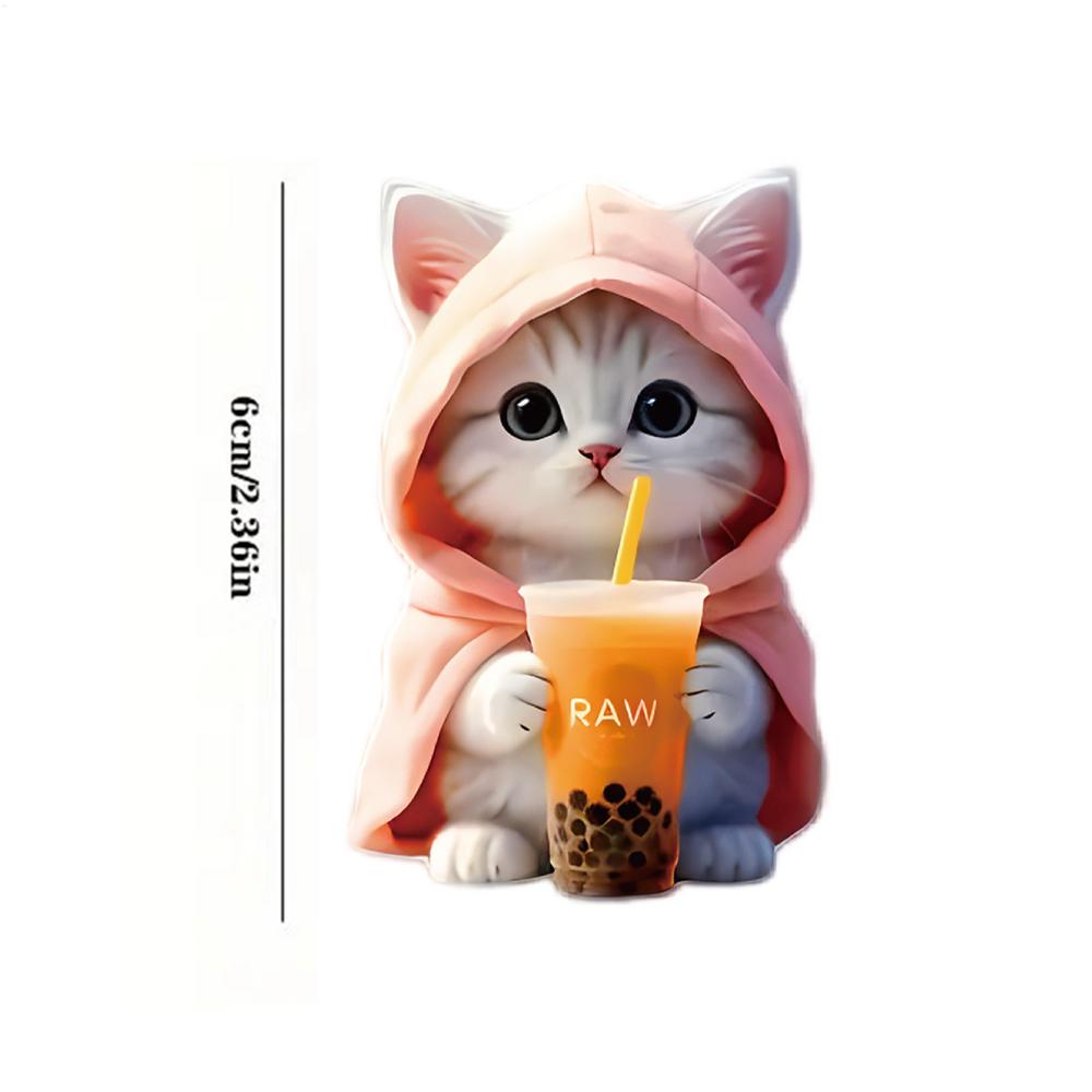 2D Acrylic Car Air Conditioning Vents Aromatherapy Cute Cat Animal Clip Air Outlet Freshener Auto Interior Accessories