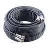 MAST DIGITAL 20m, Double Extension Cable For Satellite TV / TNT. Black Coaxial Cable. 4 X F-Connectors With 2 X