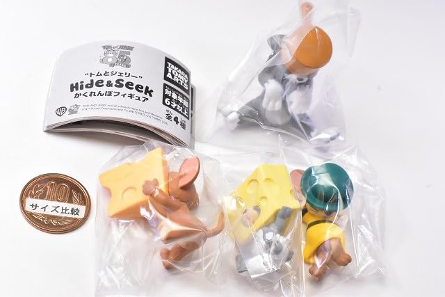 Tom and Jerry Hide Seek Figure Set Set of 4 Gachapon Capsule Toy & [Complete Types]