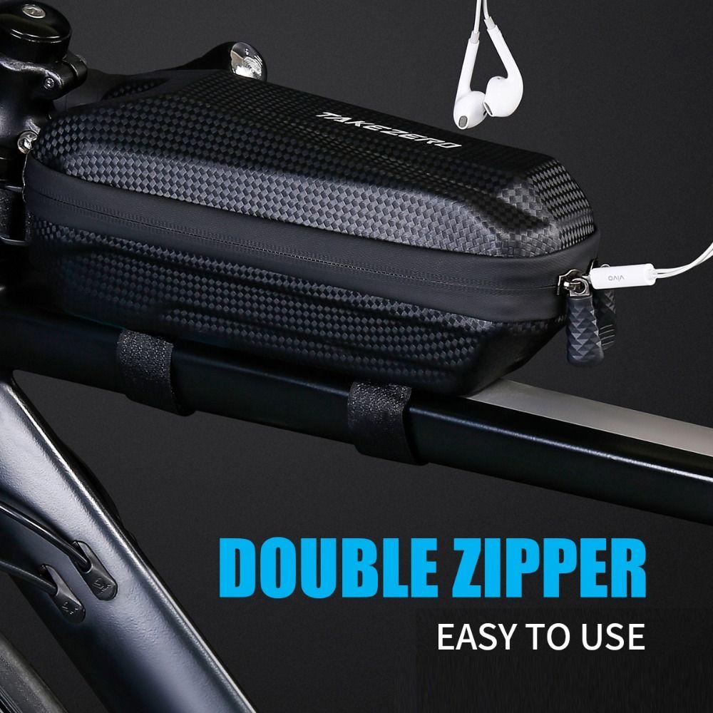 EVA Hard Shell Front Beam Bag Large Capacity Top Tube Phone Pouch MTB Road Bike Bag  Cycling