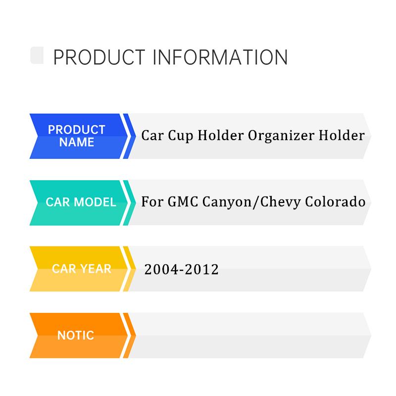 Consola central de almacenamiento para coche, portavasos para GMC Canyon y Chevy Colorado 2004-2012, accesorios interiores, portavasos para coche