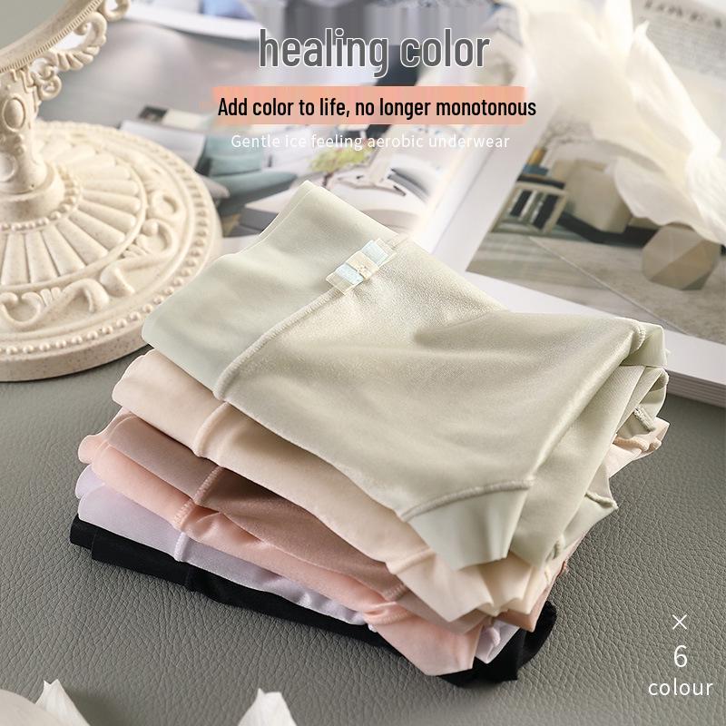 Women's Summer Seamless Lace Panties - Ice Silk, Nude, Mesh Design