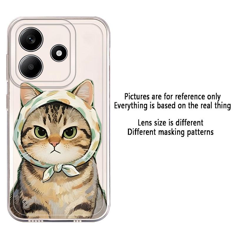 Soft Phone Cover Case for Xiaomi Redmi Note 14 Pro Plus 11 Note 13 12S A4 13C 12 14C 10S 11S 9 10 Cartoon Cat